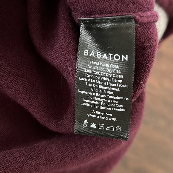 Aritzia Babaton Baylor Front Pockets V-neck Warm Sweater size XS - Picture 4 of 11